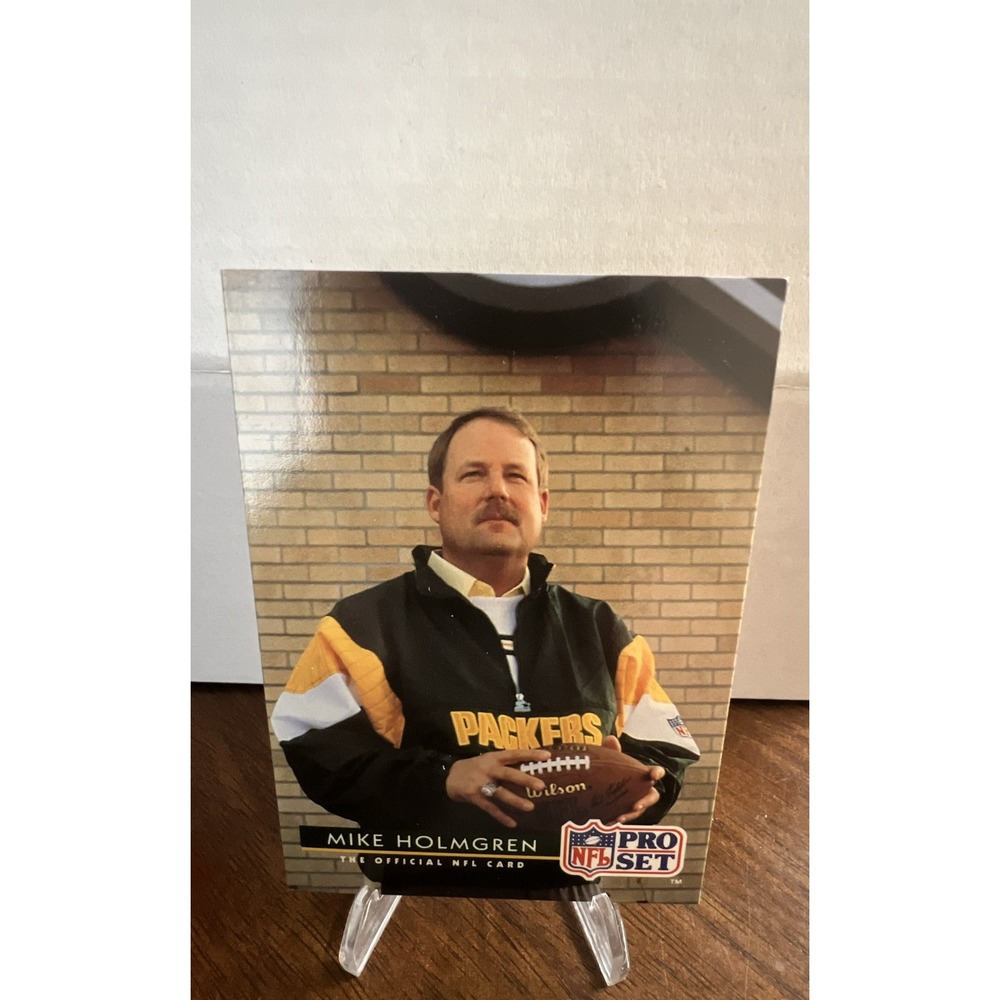 1992 Pro Set Mike Holmgren 180 Rookie Card Green Bay Packers NFL Football RC